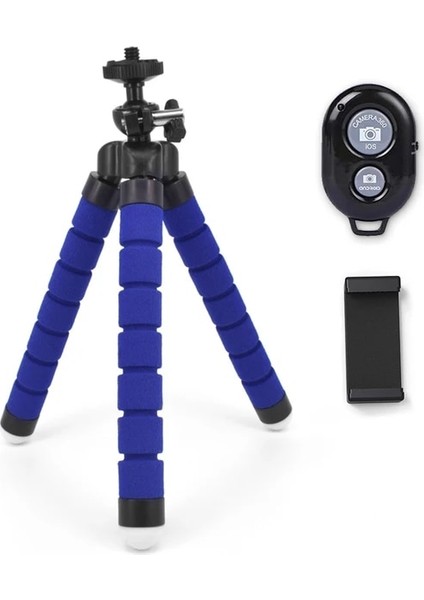 Klip Uzaktan Cep Telefonu Tutucu Esnek Ahtapot Tripod Braketi Cep Telefonu Kamera Selfie Standı Monopod Desteği Fotoğraf Uzaktan Kumanda (Yurt Dışından)