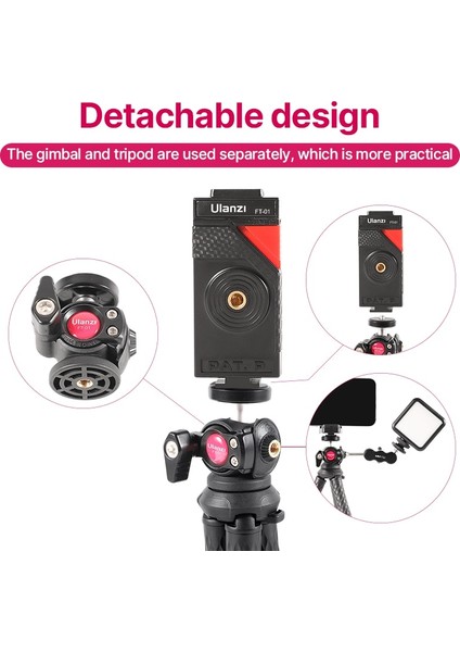 01 Ulanzi Ft-01 Ahtapot Tripod Esnek Telefon Slr Dslr Kamera ile 1/4 ''vidalı Ballhead Soğuk Ayakkabı Akıllı Telefon Klip Selfie Sopa (Yurt Dışından)