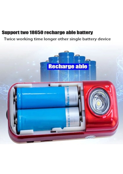 Kırmızı Taşınabilir Fm Radyo Hoparlör Mini El Dijital USB Tf Mp3 Çalar Güçlü LED El Feneri Desteği 2 Şarj Edilebilir 18650 Pil (Yurt Dışından) indirimleri