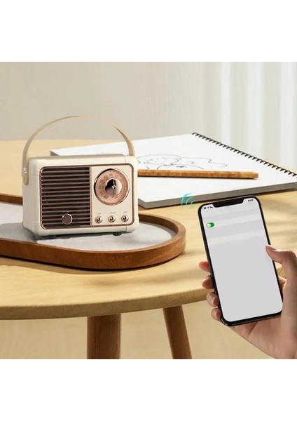 Beyaz Retro Mavi Diş Hoparlör Vintage Fm Radyo Eski Moda Klasik Stil Güçlü Bas Geliştirme ile Kablosuz Retro Hoparlör (Yurt Dışından) fırsatları