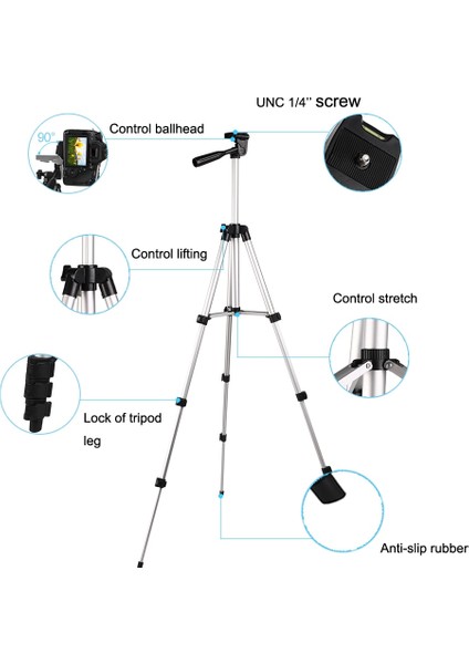 Şerit Evrensel Taşınabilir Dijital Kamera Kamera Tripod Hafif Alüminyum Akıllı Telefon Tripod Nikon Sony iPhone 13 12 (Yurt Dışından) fırsatları