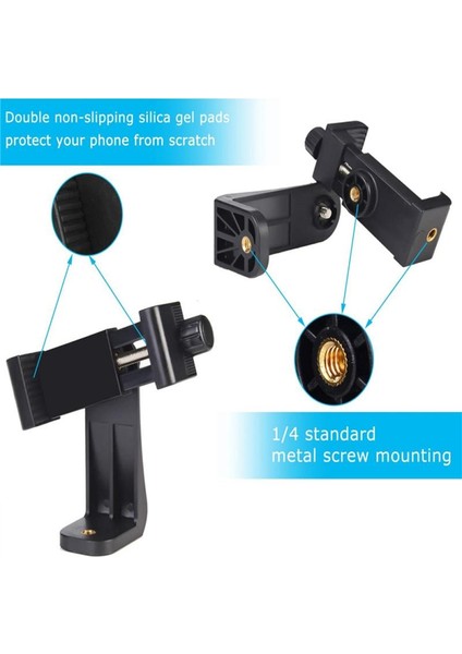 Büyük 360 Derece Evrensel Moblie Telefon Klip Braketi Tutucu Dağı 1/4 Vida Sıcak Ayakkabı Telefon Klip Tripod Monopod iPhone Samsung Xiaomi Için Standı (Yurt Dışından) fırsatları