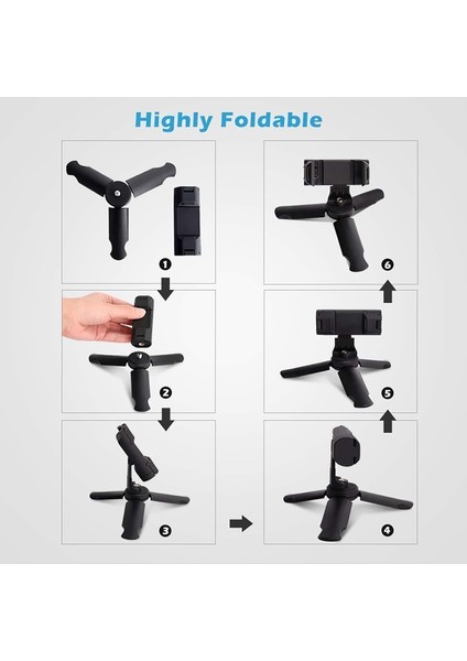 Stil 2 Mini Tripod Akıllı Telefon Spor Kamera Standı iPhone 11PRO Xiaomi Telefon Tripodu 360 Dönen Telefon Dikey Stand Kompakt Tripod (Yurt Dışından) indirimleri