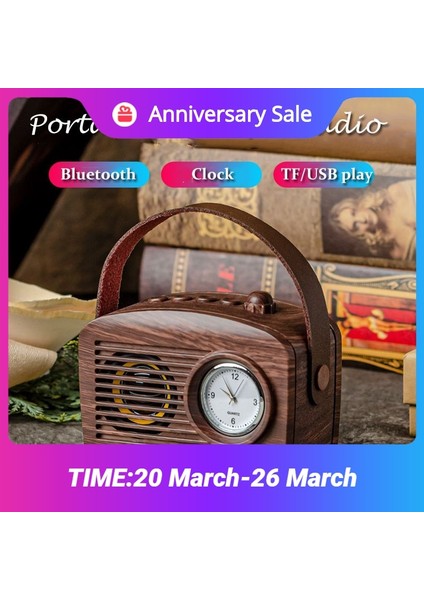 Beyaz Retro Fm Radyo Taşınabilir Radyo Alıcısı Mini Bluetooth Bas Hoparlör Mini Açık Ses Kutusu Mp3 Çalar Desteği Usb/tf Kart Oynatma (Yurt Dışından) fiyatları