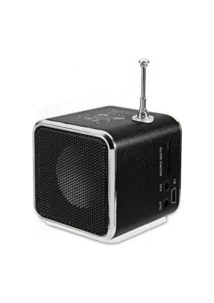 Siyah Mini TD-V26 Dijital Fm Radyo Hoparlör Taşınabilir Fm Alıcısı LCD Stereo Hoparlör Desteği Mikro Tf Kart A2 (Yurt Dışından)