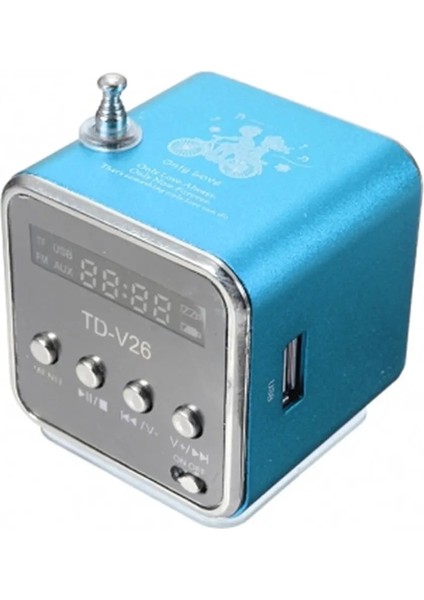 Siyah Mini TD-V26 Dijital Fm Radyo Hoparlör Taşınabilir Fm Alıcısı LCD Stereo Hoparlör Desteği Mikro Tf Kart A2 (Yurt Dışından) fırsatları