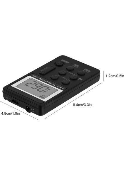 Siyah Radyo Evrensel Mini Radyo Taşınabilir Am/fm Dual Band Stereo Cep Radyo Alıcısı LCD Ekran ile Kulaklık Alıcısı Radyo (Yurt Dışından) fırsatları