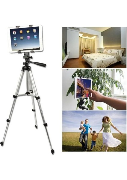 Siyah Tripod Profesyonel Uzatılabilir Tripod Monopod Kamera Cep Telefonu Ipad Alüminyum Alaşımlı Stand Montaj Tripod Tutucu Dv Video (Yurt Dışından)