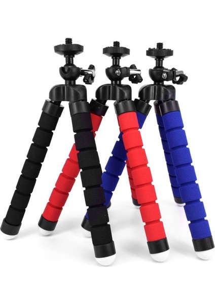 Siyah Esnek Sünger Ahtapot Mini Tripod Kablosuz Uzaktan Deklanşör ile iPhone Mini Kamera Tripod Telefon Tutucu Klip Standı (Yurt Dışından) fırsatları