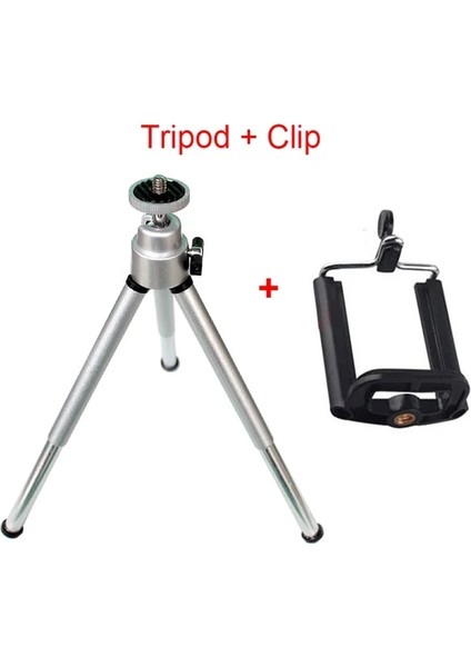 Gümüş Klipsli Mini Tripod Telefon Için Işkembe YG300 L1 Projektör Kamera Tripodu iPhone x 6s Xiaomi Için Samsung Huawei Cep Telefonu Monopod (Yurt Dışından)