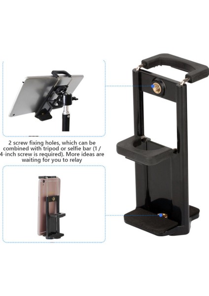 Küçük Döner Klip Evrensel Braket Telefon Tutucu Tripod Standı iphone 13 Xiaomi Dağı Tablet Klip Smartphonetripod Sıcak Ayakkabı Çekim Adaptörü (Yurt Dışından)