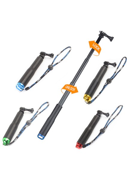 Siyah Selfie Çubukları, Gopro Hero Için Monopod Çubukta Taşınabilir El Aksesuarları Sjcam Için Xiaomi Için Eken Için (Yurt Dışından)