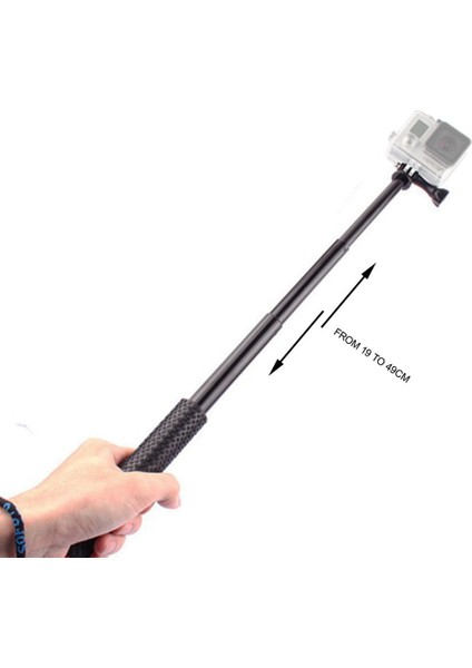 Siyah Selfie Çubukları, Gopro Hero Için Monopod Çubukta Taşınabilir El Aksesuarları Sjcam Için Xiaomi Için Eken Için (Yurt Dışından)