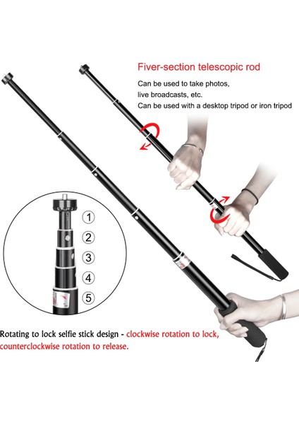 158 cm Tripod 158 cm Taşınabilir Tripod Telefon 1/4 Vida Kafası Esnek Selfie Tripod Standı Bluetooth Uzaktan Kumanda Tutucu Telefon Için (Yurt Dışından) fırsatları