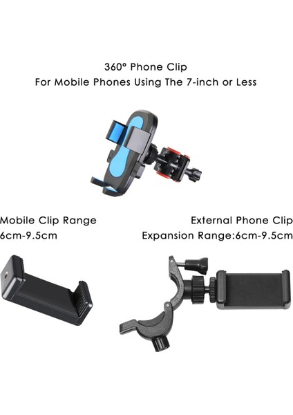 Telefon Tutucu Bir Alüminyum Tripod iphone Tutucu Gopro Cep Telefonu Canlı Fotoğrafçılık Selfie Sopa Tripod Halka Işık Kamera Softbox (Yurt Dışından)