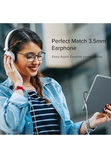 Alüminyum Kabuk Gri Uyeşıl Mfi Yıldırım 3.5mm Kulaklık Jack Adaptörü Aux Kablosu iPhone 12 Mini 11 Pro Max 8 7 Kulaklık Dönüştürücü Yıldırım (Yurt Dışından) modelleri