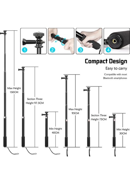 Sh-Zp-09 Selfie Sopa Esnek Selfie Tripod Standı Tripod Telefon Için 1/4 Vida Kafası ile Bluetooth Uzaktan Kumanda Tutucu Telefon Için (Yurt Dışından)