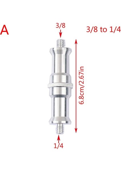 Bir Erkek Dişi Adaptör Vidalı Kamera Tripod Topu Kafa Monopod Flaş Işığı Standı Montaj Yedek Aksesuarlar (Yurt Dışından)