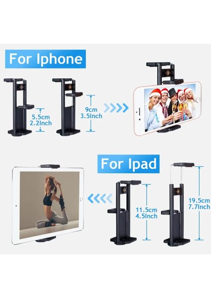 2in1 Tutucu Tripod Telefon Tripod Kamera Tablet Için Standı 152 cm Alüminyum Tripod Uzaktan Kumanda ile Telefon / iPad / Dslr Kamera Için Montaj Tutucu (Yurt Dışından)
