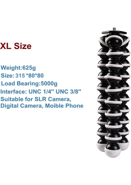 Xl Esnek Ahtapot Süper Büyük Mini Boyutu Masa Tembel Telefon Braketi Gopro Dslrs Dijital Kamera Için Standı Tutucu Tripodlar (Yurt Dışından) modelleri