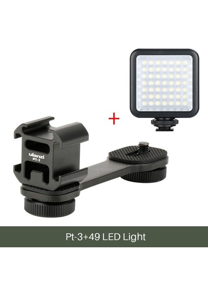 Pt-3 LED Işık Ulanzi Pt-3 Metal Uzatma Çubuğu 3 Soğuk Ayakkabı Bağlantısı Zhiyun Smooth 4/djı Osmo/vimble 2 Gimbal LED Işık By-Mm1 Mikrofon (Yurt Dışından)
