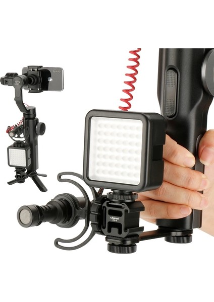 Pt-3 LED Işık Ulanzi Pt-3 Metal Uzatma Çubuğu 3 Soğuk Ayakkabı Bağlantısı Zhiyun Smooth 4/djı Osmo/vimble 2 Gimbal LED Işık By-Mm1 Mikrofon (Yurt Dışından)