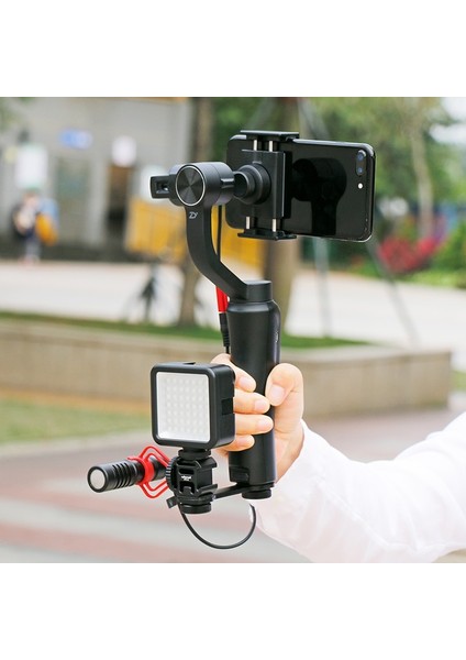 Pt-3 LED Işık Ulanzi Pt-3 Metal Uzatma Çubuğu 3 Soğuk Ayakkabı Bağlantısı Zhiyun Smooth 4/djı Osmo/vimble 2 Gimbal LED Işık By-Mm1 Mikrofon (Yurt Dışından)