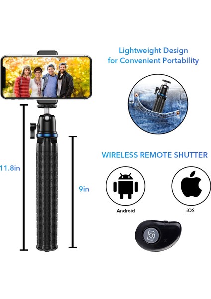 Sadece Tripod Apexel JJ10 Tripod Telefon Ahtapot Esnek Tripod Telefon Slr Dslr Kamera Tripodu Telefon Tutucu Klip Standı 360 Rotasyon Çekim (Yurt Dışından) modelleri
