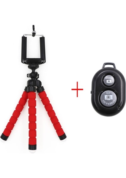 Kırmızı Uzaktan Kumandalı Evrensel Esnek Tripodlar Telefon Için Tripod Mobil Kamera Tutucu Klip Akıllı Telefon Monopod Tripod Standı Ahtapot Mini Tripod Stativ (Yurt Dışından)