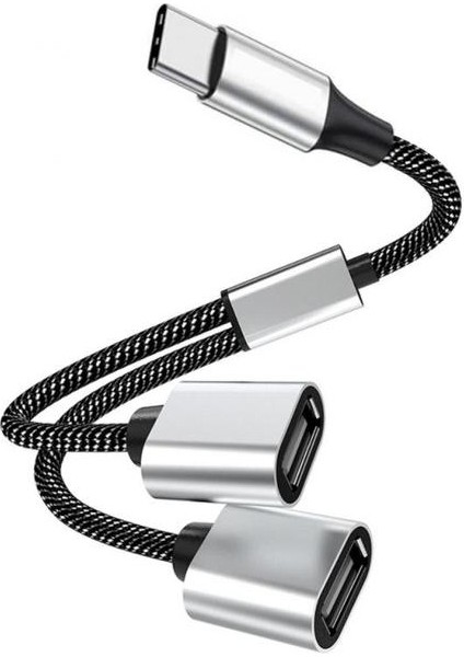 Tip C - 2usb Ryra USB C Hub 4 Bağlantı Noktası Tip C Hub USB 2.0 Splitter Yüksek Hızlı Otg Adaptörü Pc Bilgisayar Telefon Dizüstü Bilgisayar Için Taşınabilir Dönüştürücü (Yurt Dışından)