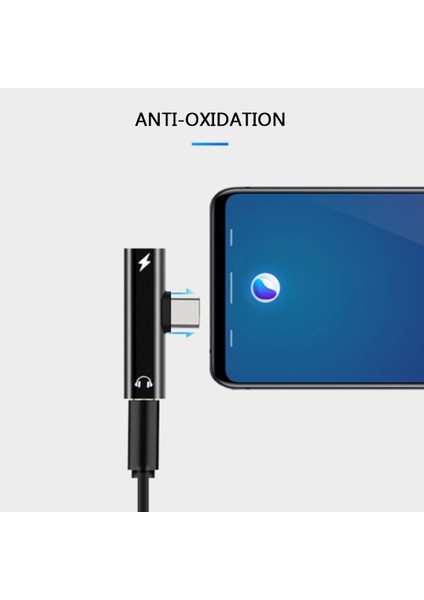 01 2 In 1 Tip C 3.5mm Jack Kulaklık Şarj Kablosu Dönüştürücü Usb-C 3.5 Ses Adaptörü Macbookpro Xiaomi Huawei Tip-C (Yurt Dışından)