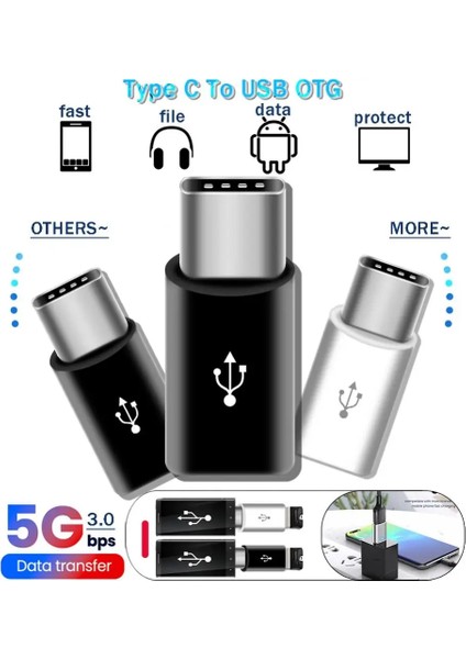 1 Adet Beyaz Tip C Otg Adaptör Tip-C Erkek Mikro USB Dişi Adaptör Tip-C Arayüzü Cep Telefonu Veri Kablosu Şarj Dönüştürücü (Yurt Dışından)