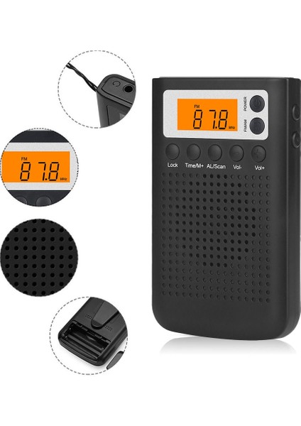 Abd 2022 Yeni Mini Radyo Taşınabilir Stereo Cep Radyo Hoparlör Dahili Hoparlör Kulaklık Jakı Am Fm Çalar Saatli Radyo (Yurt Dışından) fiyatları