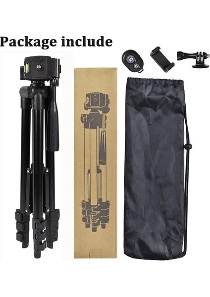 Paket D NA-3120 Telefon Tripodu Standı 40 Inç Evrensel Fotoğrafçılık Gopro iPhone Samsung Xiaomi Huawei Telefon Için Alüminyum Seyahat Tripod Par (Yurt Dışından) fiyatları