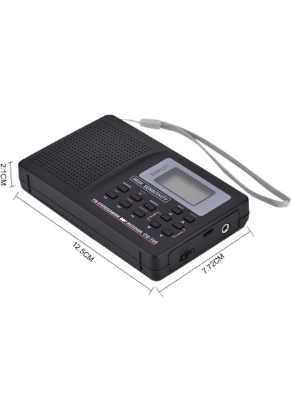 Tip 2 Taşınabilir Radyo Desteği Fm/am/tv Tam Frekanslı Radyo Alıcısı Çalar Saat Fm Radyo Kulaklık ile Cep Radyo (Yurt Dışından)