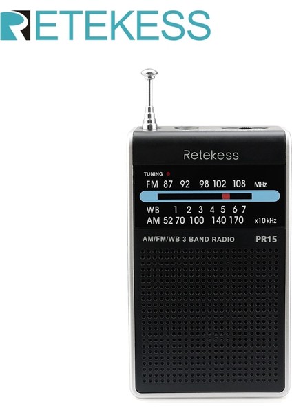 PR15 Retekess PR15 Fm Am Noaa Acil Durum Pointer Ayarlama Radyo Mini El Radyosu Hava Durumu Uyarısı ile Taşınabilir Cep Radyo Alıcısı (Yurt Dışından)