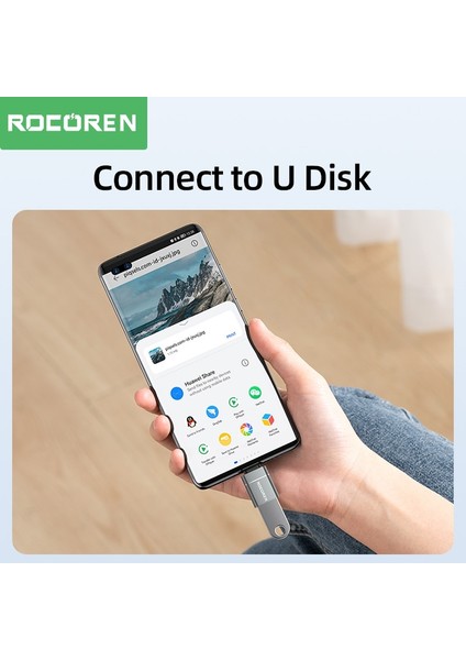 Tip C USB Dişi Rocoren Otg Adaptör USB Tip C Erkek USB A 3.0 Dişi Dönüştürücü MacBook Samsung S22 S20 Android Typec Usbc Otg Konektörü (Yurt Dışından)