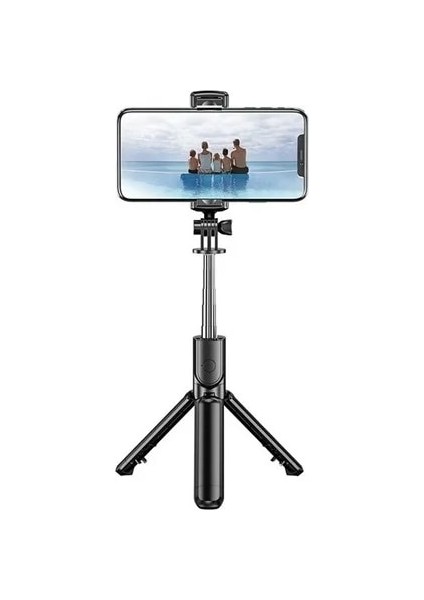 Roreta 2022 Yeni 3'ü 1 Arada Kablosuz Katlanabilir Mini Selfie Tripod Monopod iPhone 11 12 Xiaomi Akıllı Telefon Için Bluetooth Deklanşörlü (Yurt Dışından)