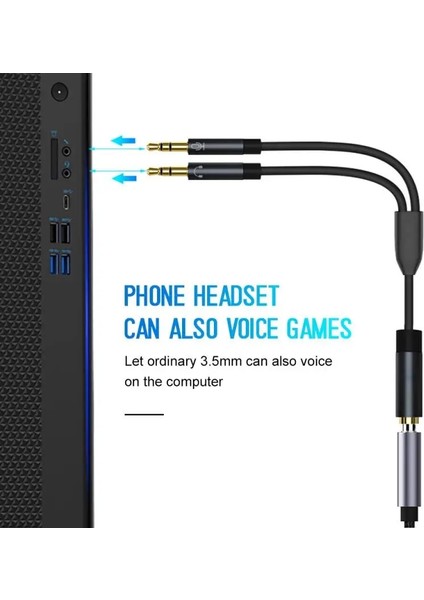1 Adet Kulaklık Splitter Kulaklık Adaptörü Ses 3.5mm Kadın 2 Erkek Jack 3.5 Mic Y Splitter Kulaklık Pc Adaptörü Aux Kablosu Yeni (Yurt Dışından) indirimleri