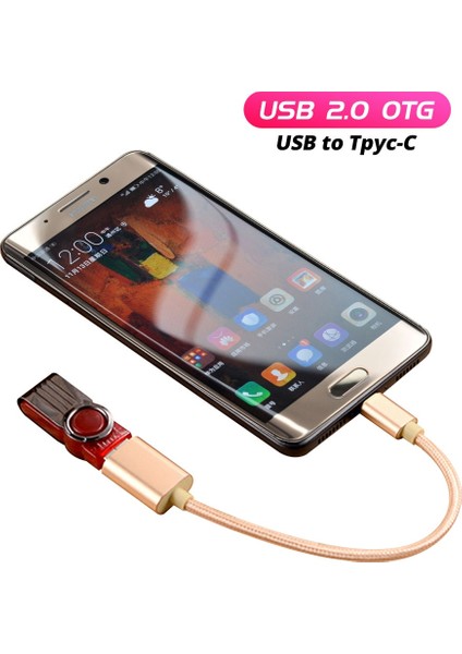 Altın Otc Kablo Yeni Tip C Microusb Otg Adaptör USB Tip C Dişi Dönüştürücü Kablo Flash Sürücü Okuyucu Fare Gamepad Tablet Telefon Dönüştürücü (Yurt Dışından)