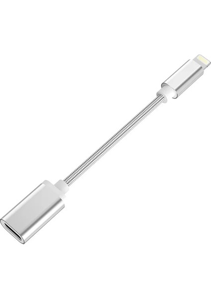 Siyah L2C Dişi Yıldırım Erkek - Tip-C Dişi Otg Adaptörü iPhone 13 12 11 Pro Max,xs,xr,ipad Air,ipod Desteği Usb-C Dijital Kulaklık Dac (Yurt Dışından)