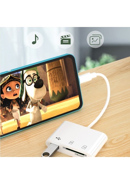 Siyah Tip-C Mikro Adaptör Tf Cf Sd Hafıza Kartı Okuyucu Yazar Kompakt Flaş Usb-C IPad Pro Için Huawei Macbook Için USB Tipi C Adaptörü (Yurt Dışından)