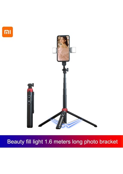 P160D-2 Siyah Xiaomi Mini Selfie Çubuğu Kablosuz Bluetooth Uyumlu Selfie Çubuğu Katlanabilir Mini Tripod Deklanşör Uzaktan Kumanda Uzatmak 1.6 M (Yurt Dışından) fiyatları