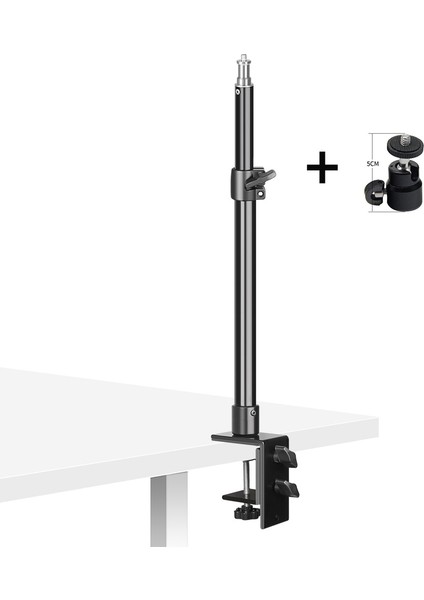 Hiçbir Top Kafa C Tripod Kelepçe Masa Montaj Işık Standı ile 1/4 "top Kafa Masa Armatür Halka Işık Ayarlanabilir Masa Üstü Braketi Standı Dslr Kamera (Yurt Dışından)