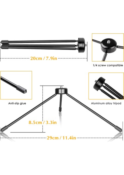 Telefon Klipsli Sadece Tripod Sh Mini Demir Tripod Standı Tutucu, Akıllı Telefon, Cep Telefonu, Fotoğraf Stüdyosu Için Bluetooth Kullanımı (Yurt Dışından) fırsatları