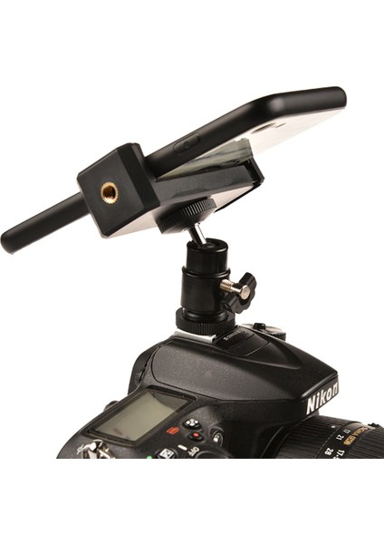 Evrensel Cep Telefonu Klip Braketi Tutucu Montaj Tripod Monopod Standı 1/4 Vida Sıcak Ayakkabı iPhone Samsung Xiaomi Akıllı Telefon Için (Yurt Dışından)