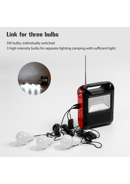 3 Ampul USB Şarj Ev Sistemi Fm Radyo Alıcısı ile Güneş Enerjisi Paneli Jeneratör Kiti LED Ampuller Acil Aydınlatma Bluetooth Hoparlör (Yurt Dışından) fiyatları