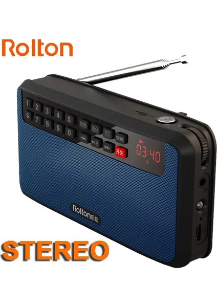 Altın ROLTONT60 Mp3 Çalar Mini Taşınabilir Ses Hoparlörleri LED Ekran Desteği Tf Kartı ile 2.1 Fm Radyo Müzik Çalma Yüksek LED El Feneri (Yurt Dışından) fiyatları
