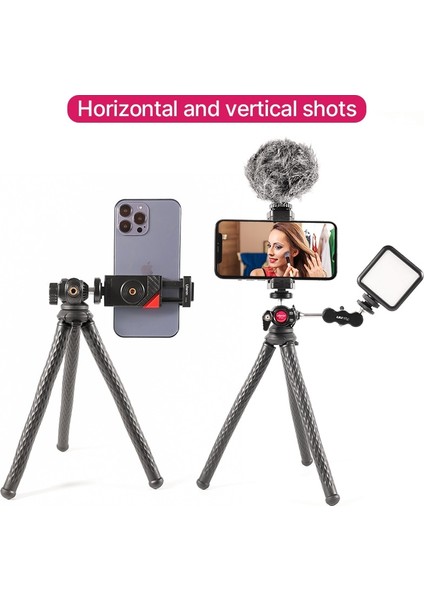 Tripod Ulanzı Ft-01 Esnek Mini Ahtapot Tripod Telefon Dslr Vlog Seyahat Fotoğrafçılığı Soğuk Ayakkabı Telefon Tutucu Dağı Mikrofon Işık (Yurt Dışından) modelleri