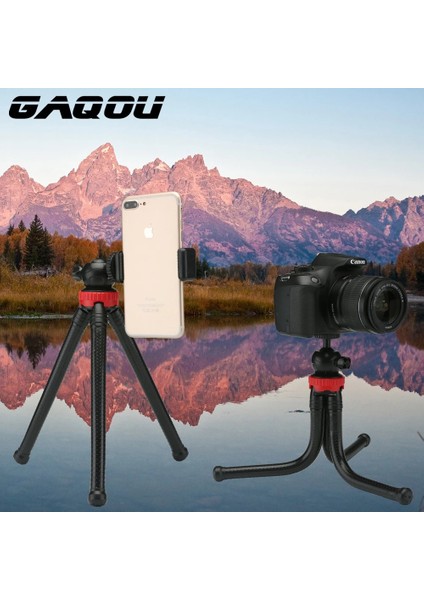 Sadece Tripod Gaqou Taşınabilir Tripod Esnek Ahtapot Seyahat Mini Cep Telefon Tripodu Braketi Monopod Selfie Sopa iPhone Dslr Kamera Gopro (Yurt Dışından)